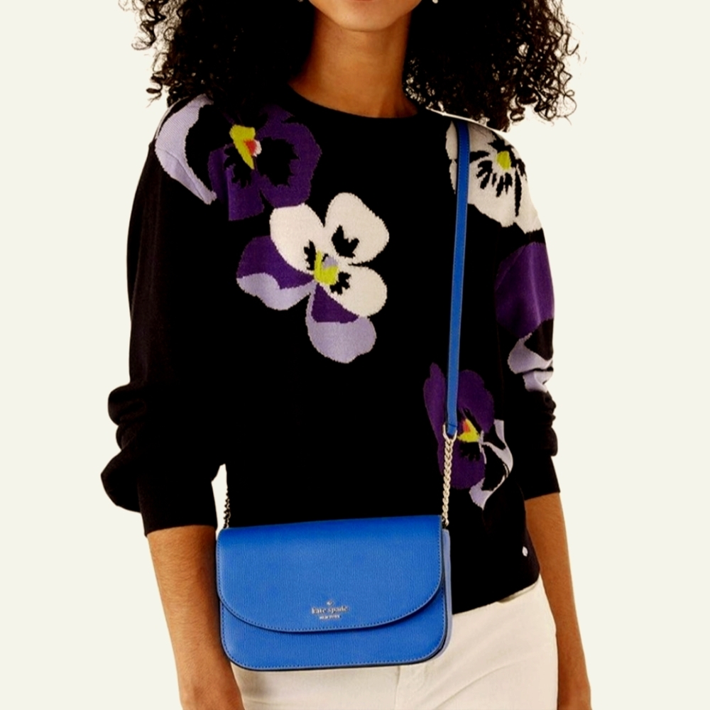New Kate Spade Kristi Vibrant Blue Crossbody Clutch Bag